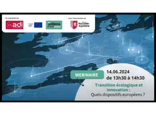 capture d'écran du webinaire Transition écologique et innovation : Quels dispositifs européens ?