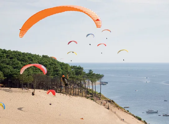 Parapentes sur la dune du Pyla