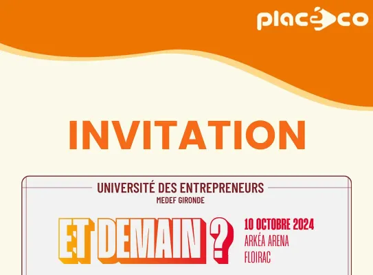 image indiquant l'invitation à l'Université des entreprises le 10 octobre 2024