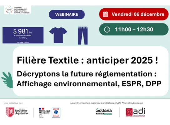 webinaire filière textile le 6 dec 24 - anticiper 2025 (décryptage de la future réglementation)