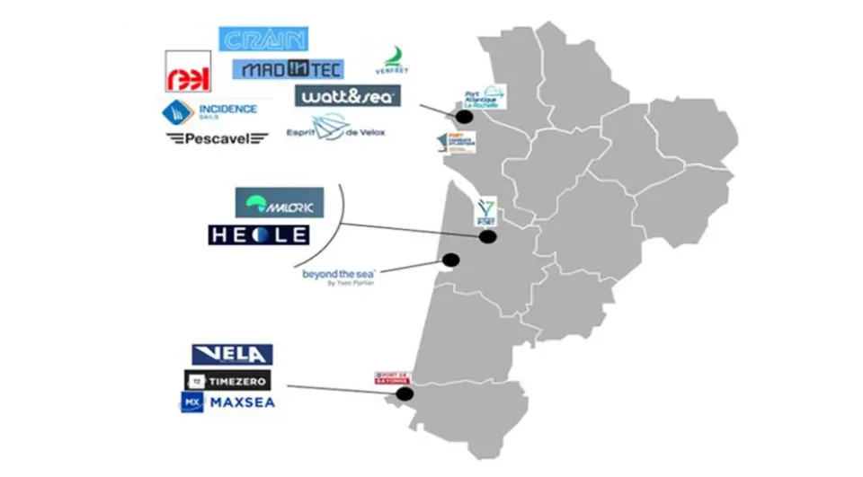 Acteurs de la propulsion vélique en Nouvelle-Aquitaine : fabricants et entreprises de services