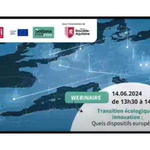 capture d'écran du webinaire Transition écologique et innovation : Quels dispositifs européens ?