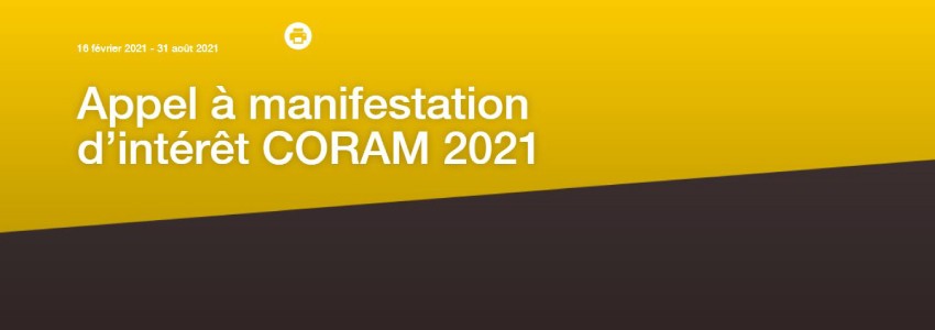 Appel à manifestation d’intérêt CORAM 2021