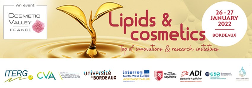 Appel à Communication et Poster pour le congrès Lipids & Cosmetics