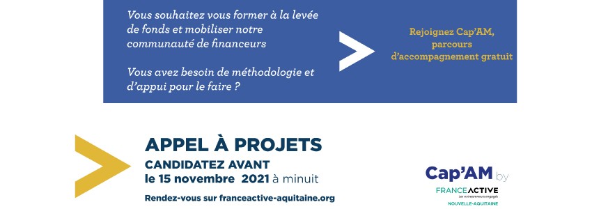 Appel à candidature de France Active auprès des structures de l’ESS : CAP’AM : construire votre levée de fonds